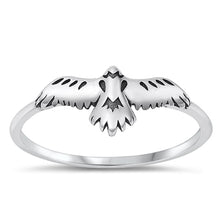 Load image into Gallery viewer, Sterling Silver Oxidized Bird Ring-7.6mm