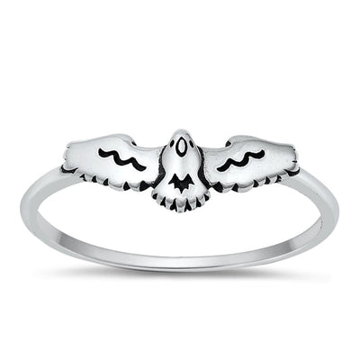 Sterling Silver Oxidized Bird Ring