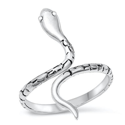 Sterling Silver Oxidized Snake Ring