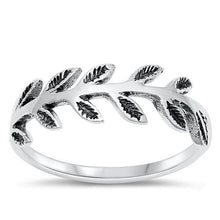 Load image into Gallery viewer, Sterling Silver Oxidized Leaves Ring