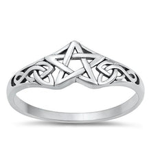 Load image into Gallery viewer, Sterling Silver Oxidized Celtic Star Ring