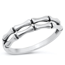 Load image into Gallery viewer, Sterling Silver Oxidized Bamboo Ring