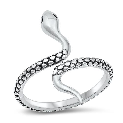 Sterling Silver Oxidized Snake Ring