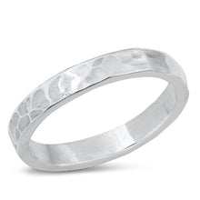Load image into Gallery viewer, Sterling Silver Oxidized Hammered Band Ring