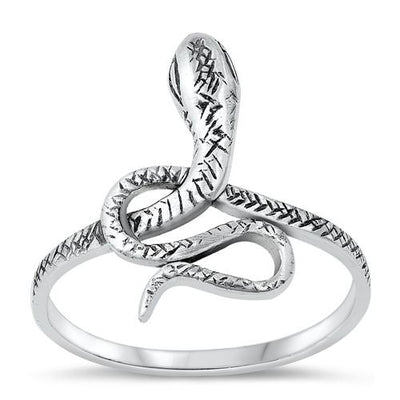 Sterling Silver Oxidized Snake Ring