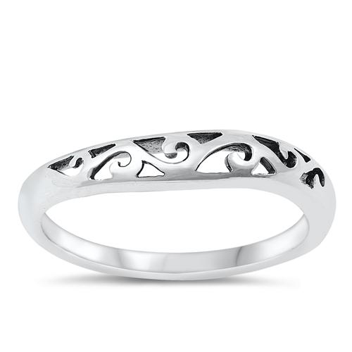 Sterling Silver Oxidized Vines Ring