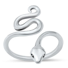 Sterling Silver Oxidized Snake Ring-25mm