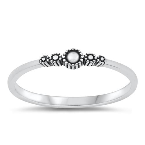 Sterling Silver Oxidized Bali Ring