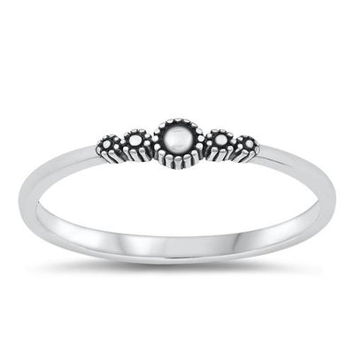 Sterling Silver Oxidized Bali Ring