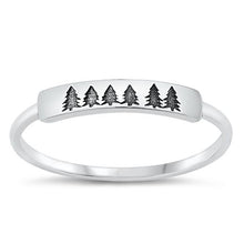 Load image into Gallery viewer, Sterling Silver Oxidized Trees Ring