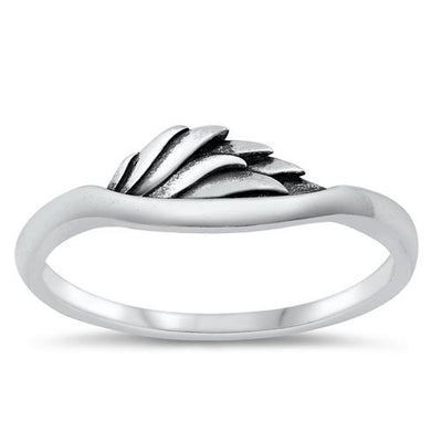 Sterling Silver Oxidized Wing Ring