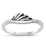 Sterling Silver Oxidized Wing Ring