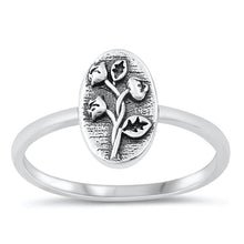 Load image into Gallery viewer, Sterling Silver Oxidized Flowers Ring