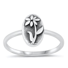Load image into Gallery viewer, Sterling Silver Oxidized Flower Ring