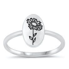 Load image into Gallery viewer, Sterling Silver Oxidized Flower Ring
