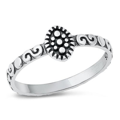 Sterling Silver Oxidized Bali Ring