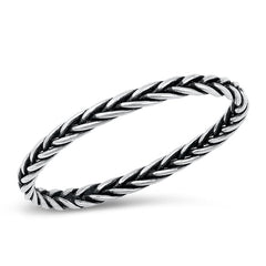 Sterling Silver High Polish Braid Ring