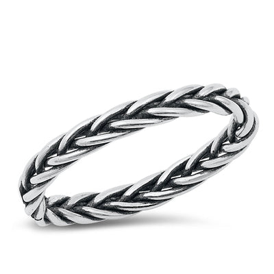Sterling Silver Oxidized Knot Ring