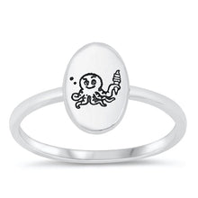 Load image into Gallery viewer, Sterling Silver Oxidized Octopus With Ice Cream Ring