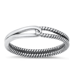 Sterling Silver Oxidized Ring-3.6mm