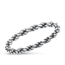 Load image into Gallery viewer, Sterling Silver Oxidized Rope Ring