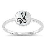 Sterling Silver Oxidized Stethoscope Ring