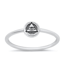 Load image into Gallery viewer, Sterling Silver Oxidized Eye Of Providence Ring