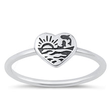 Load image into Gallery viewer, Sterling Silver Oxidized Beach Sunset Ring