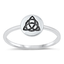 Load image into Gallery viewer, Sterling Silver Oxidized Celtic Triquetra Ring