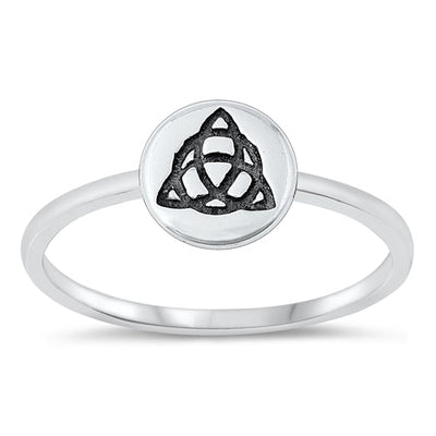 Sterling Silver Oxidized Celtic Triquetra Ring