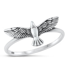 Load image into Gallery viewer, Sterling Silver Oxidized Bird Ring-8.5mm