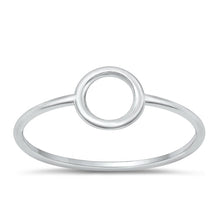 Load image into Gallery viewer, Sterling Silver Oxidized 7.6mm Circle Ring