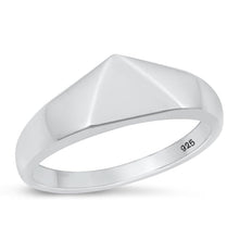 Load image into Gallery viewer, Sterling Silver Rhodium Plated Signet Plain Ring Face Height-7.7mm