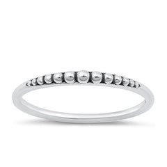 Sterling Silver Oxidized Bali Style Ring Face Height-2mm