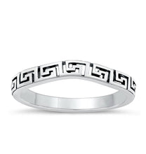 Load image into Gallery viewer, Sterling Silver Oxidized Aztec Style Ring Face Height-3mm
