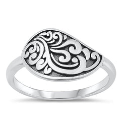 Sterling Silver Oxidized Ring-11.7mm