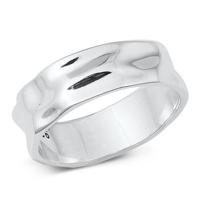 Sterling Silver High Polished Plain Ring