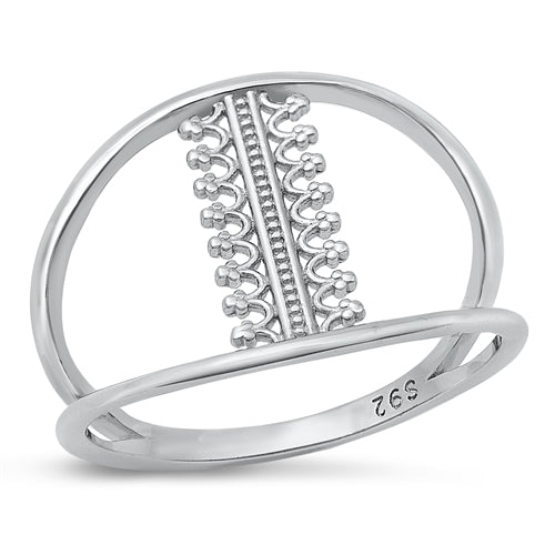 Sterling Silver Oxidized Plain Ring