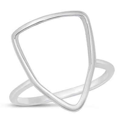 Sterling Silver Rhodium Plated Plain Ring