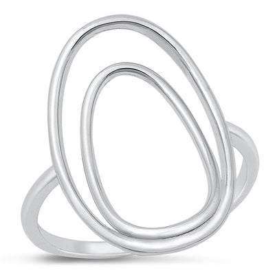 Sterling Silver Rhodium Plated Sphere Ring