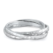 Load image into Gallery viewer, Sterling Silver Oxidized Triple Band Ring