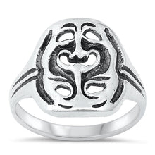 Load image into Gallery viewer, Sterling Silver Oxidized Drama Masks Ring