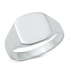 Load image into Gallery viewer, Sterling Silver Polished Signet Ring