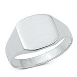 Sterling Silver Polished Signet Ring