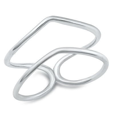 Sterling Silver Polished Ring Face Height-10.9mm