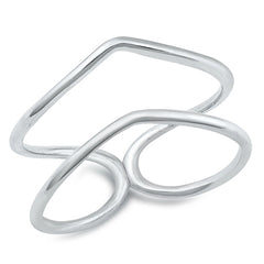 Sterling Silver Polished Ring Face Height-10.9mm