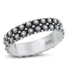 Load image into Gallery viewer, Sterling Silver Oxidized Plain Ring Face Height-5.8mm