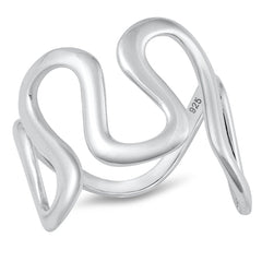 Sterling Silver Polished Ring Face Height-17.2mm
