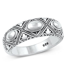 Load image into Gallery viewer, Sterling Silver Oxidized Plain Ring Face Height-7.7mm