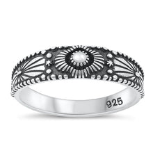 Load image into Gallery viewer, Sterling Silver Oxidized Plain Ring Face Height-5.5mm